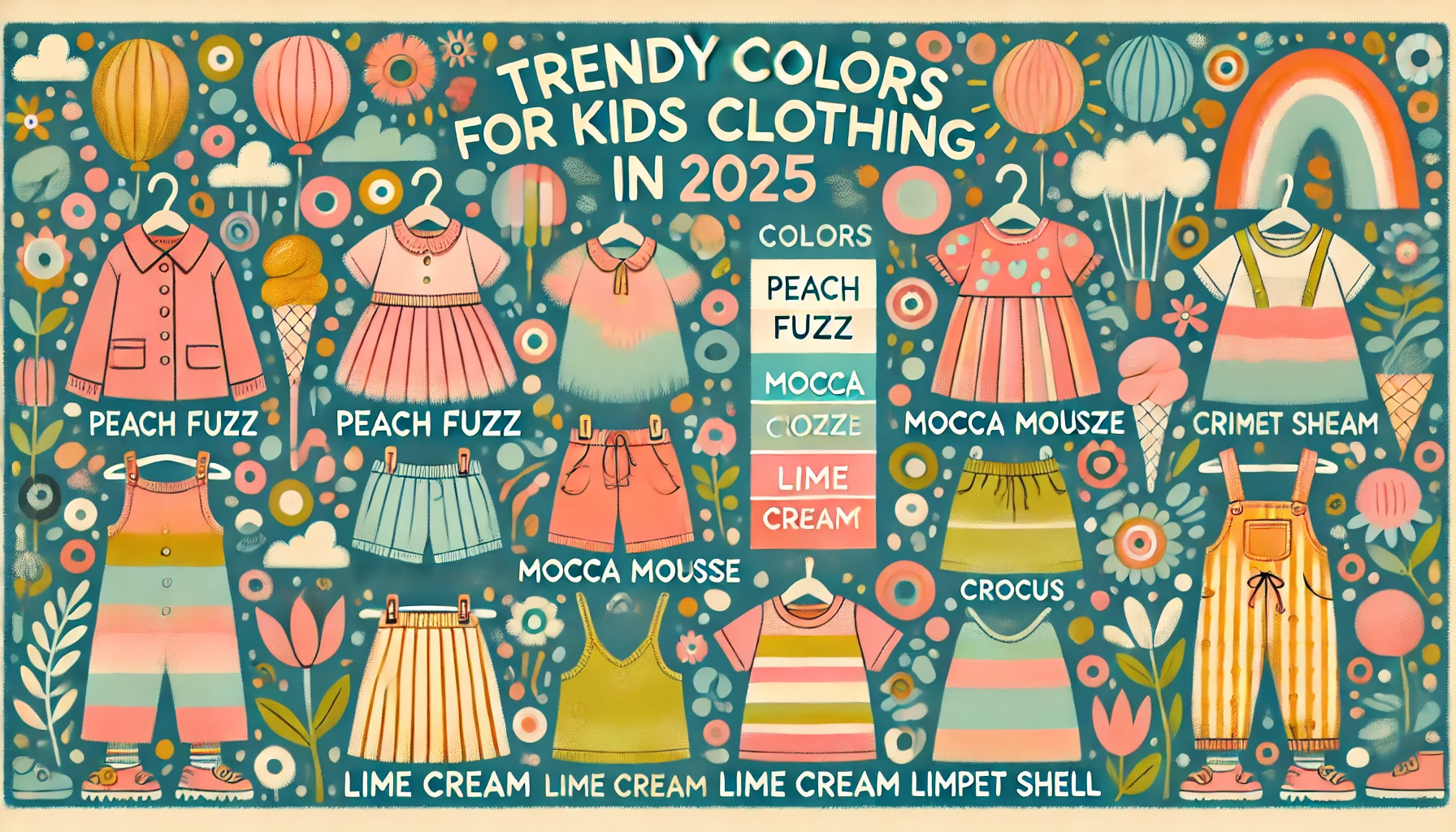 رنگ‌های ترند لباس کودک در سال جدید